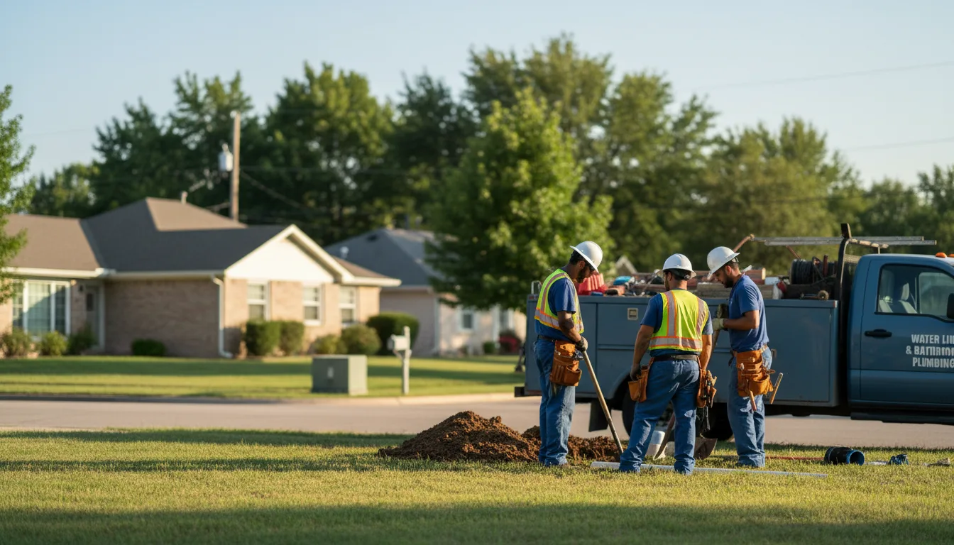 Residential water line and bathroom plumbing service in Rolla, ND